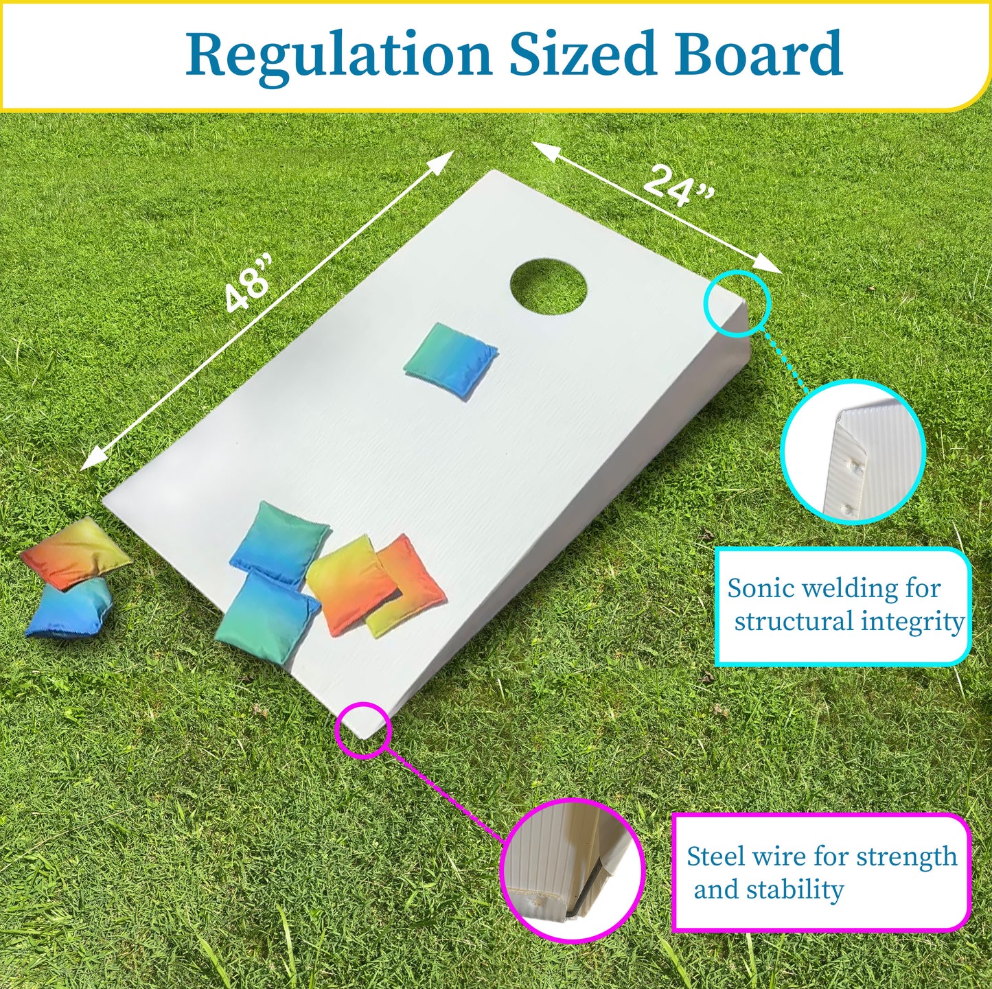 Cornhole Board Set (2 Boards; Bags Not Included)